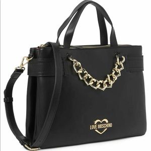 NWT Love Moschino BORSA PU NERO